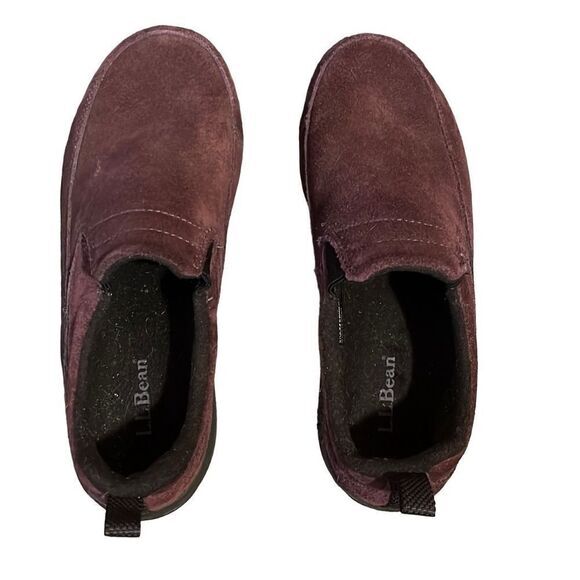 L.L.Bean womens shoes Size 7 W plum suede slip on outdoor rugged hiking‎ comfort - Picture 6 of 7